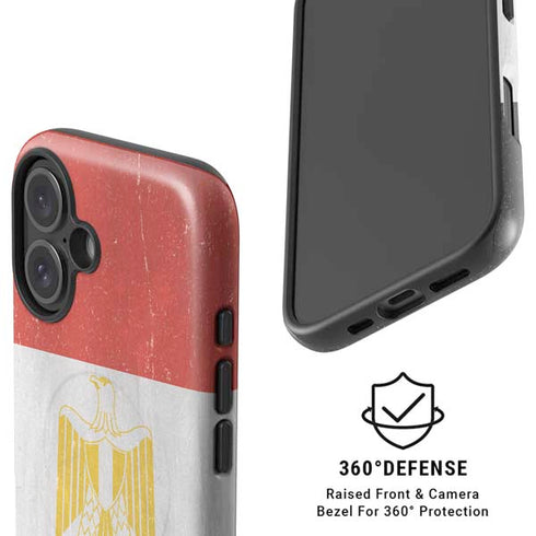 Egyptian Flag Distressed iPhone 16 Plus Magsafe Impact Case